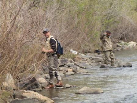 Trout fishers in Clear Creek